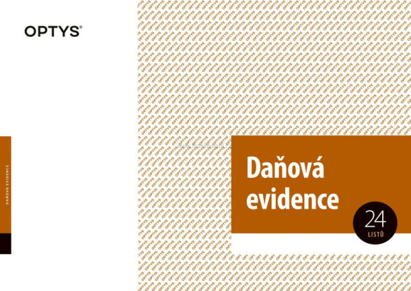 Daňová evidence s klopou, A4, 24 listů