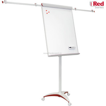 Magnetický flipchart MOBILCHART RED, s rameny