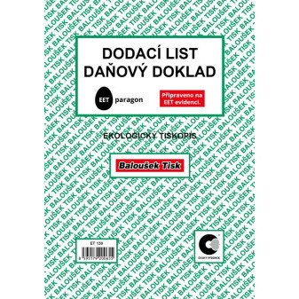 Dodací list - daňový doklad EET, A5