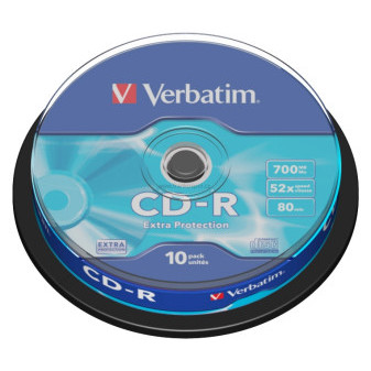 CD-R Verbatim Extra Protection 700MB 52x, cake box 10 ks