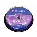 DVD+R Verbatim AZO Matt Silver 4.7GB 16x, cake box 10 ks