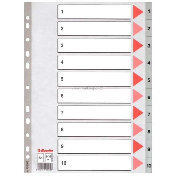 Rozdružovač ESSELTE A4, 1-10