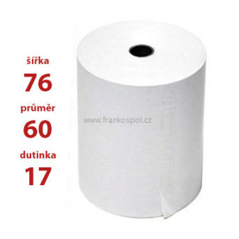 Papírový pokladní kotouček 76/60/17