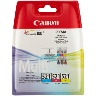 Cartridge CANON CLI-521CMY CMY pack, originální