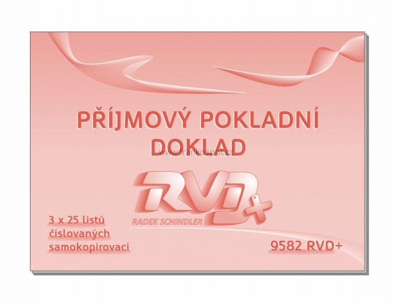 Příjmový pokladní doklad, A6, samopropisovací, číslovaný , 3 x 25 listů