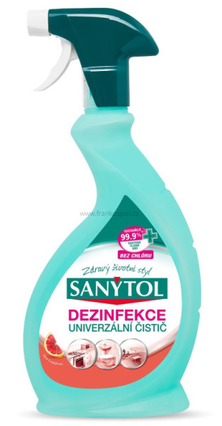 SANYTOL dezinfekční univerzální čistič, rozprašovač, 500 ml, grep