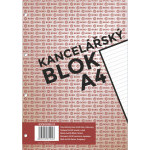 Kancelářský blok BOBO s děrováním, A4, linkovaný