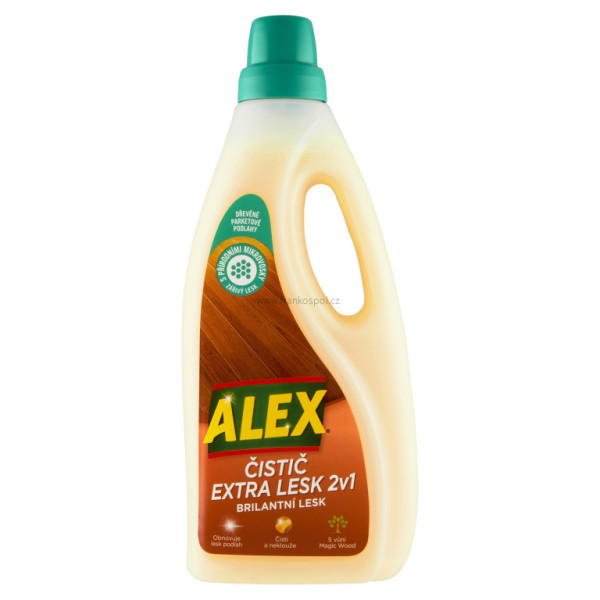 ALEX čistič extra lesk 2v1, na dřevo, 750 ml