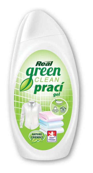 REAL green clean, prací gel, 1 l