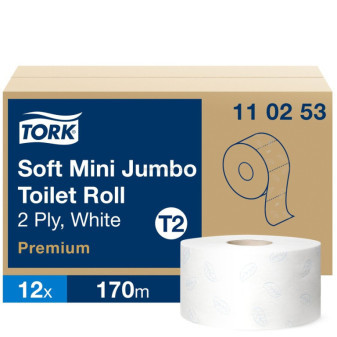 Toaletní papír TORK T2 Premium Mini Jumbo, 12 ks