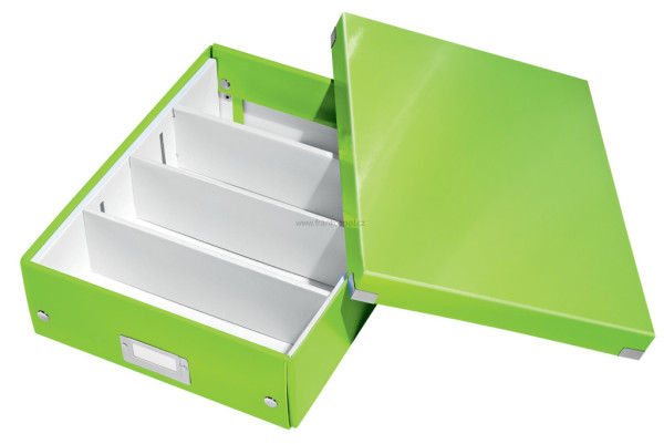 Organizační box LEITZ WOW Click&Store, velikost M, zelený