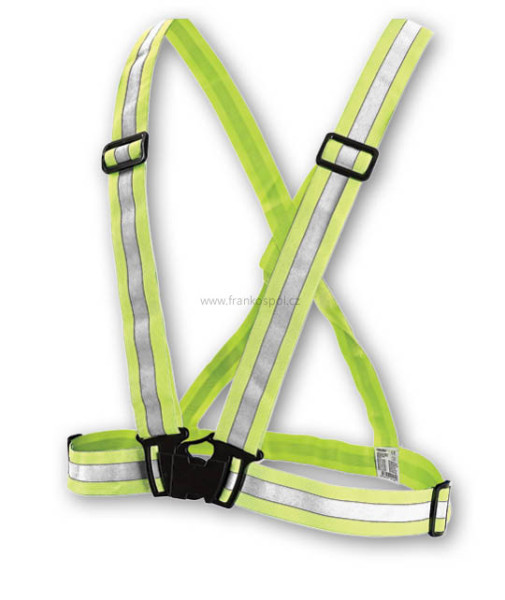 Kříž CROSS BELT reflexní žlutý