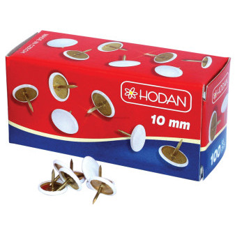 Připínáčky HODAN 10 mm, bílé