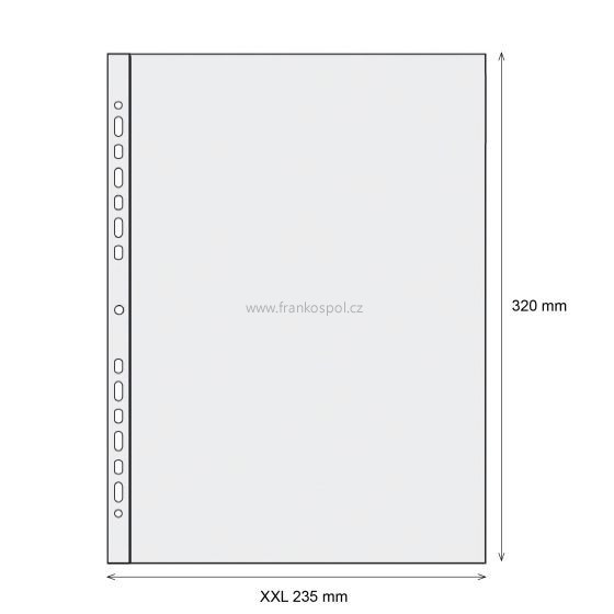 Obal A4 prospektový, PP90 pevný, 235x320mm, matný 90my