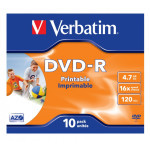 DVD-R Verbatim AZO Wide Inkjet Printable 4.7GB 16x, jewel box 1 ks