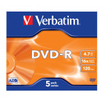 DVD-R Verbatim AZO Matt Silver 4.7GB 16x, jewel box 1 ks