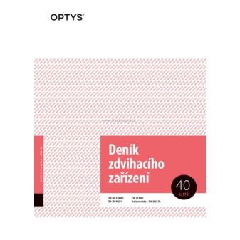 Deník zdvihacího zařízení, A4, 40 listů