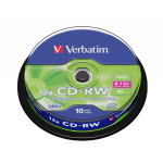 CD-RW Verbatim SERL Scratch Resistant 700MB 12x, cake box 10 ks