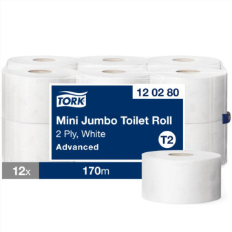 Toaletní papír TORK T2 Advanced Mini Jumbo, 12 ks