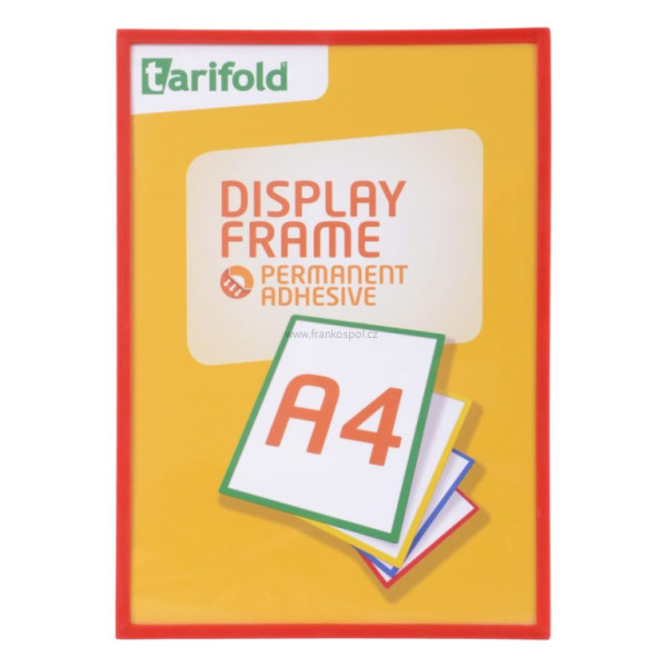 Samolepící rámeček TARIFOLD Display Frame A4, červený