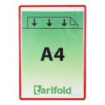 Samolepící rámeček TARIFOLD s kapsou, A4, červený