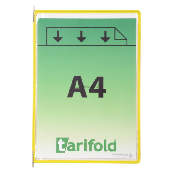 Závěsný rámeček TARIFOLD s kapsou, A4, žlutý