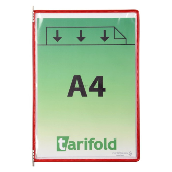 Závěsný rámeček TARIFOLD s kapsou, A4, červený