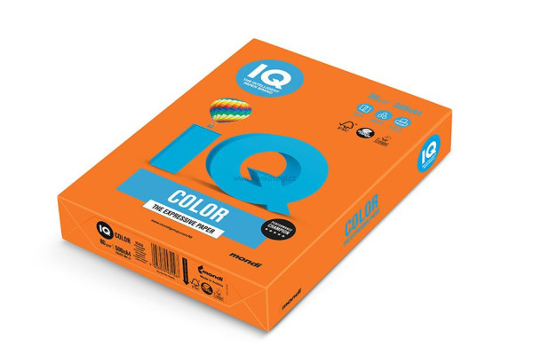 Papír xerografický IQ COLOR, A4, 120g.  oranžový