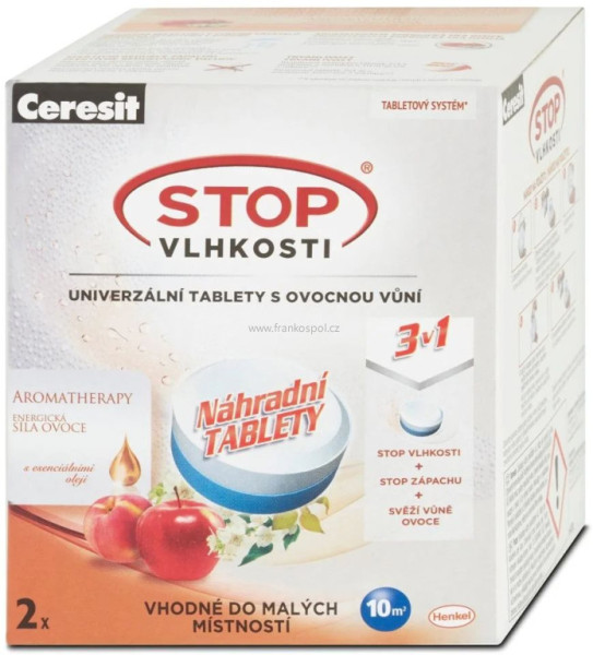 CERESIT Stop vlhkosti náhradní tablety PEARL 3v1, energické ovoce