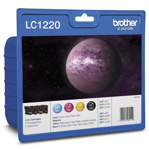 Cartridge BROTHER LC-1220VALBP CMYK pack, originální