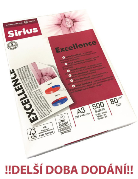 Xerografický papír SIRIUS EXCELLENCE, 80g, A3