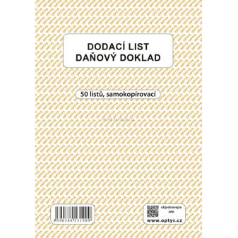 Dodací list A5, samopropisovací, 50 listů