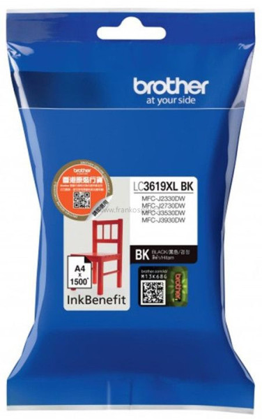 Cartridge BROTHER LC-3619XLBK Black, originální