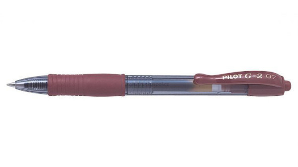 Pero gelové PILOT 2605 BL-G2-7 roller, hnědé