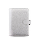 Diář FILOFAX Saffiano Metallic, osobní, silver