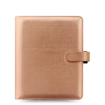 Diář FILOFAX Saffiano Metallic, A5, rose gold