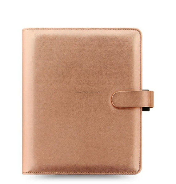 Diář FILOFAX Saffiano Metallic, A5, rose gold