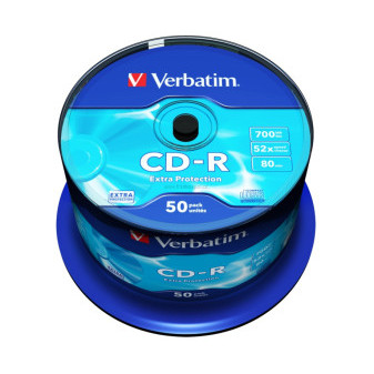 CD-R Verbatim Extra Protection 700MB 52x, cake box 50 ks