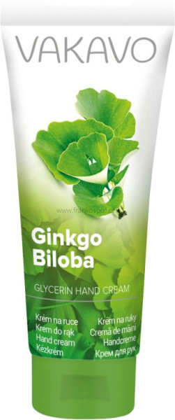 Krém na ruce VAKAVO Ginkgo biloba, 100 ml