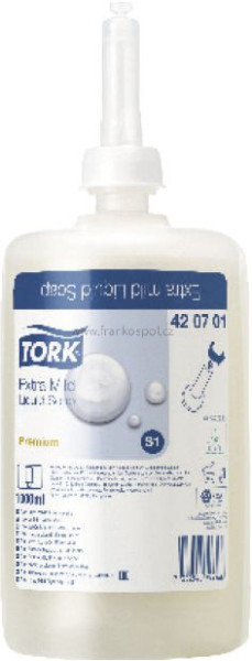 Tekuté mýdlo - náhradní náplň TORK S1, 1000 ml