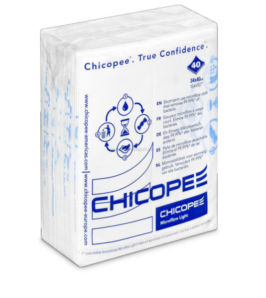 Utěrka CHICOPEE Microfibre Light, 40 x 34 cm, modrá