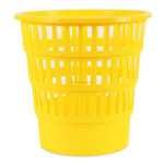 Odpadkový koš OFFICE Products, 16l, perforovaný, žlutý