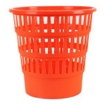 Odpadkový koš OFFICE Products, 16l, perforovaný, oranžový