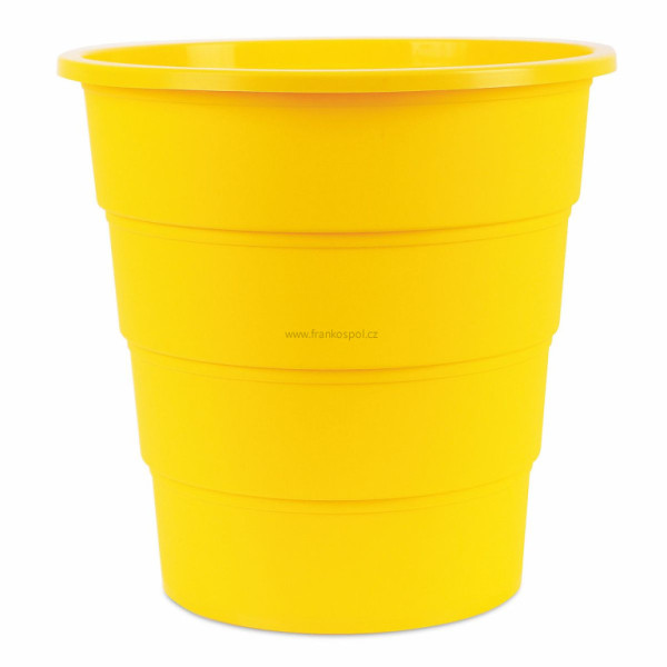 Odpadkový koš OFFICE Products, 16l, plný, žlutý