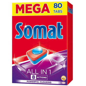 SOMAT tablety do myčky All in One, 80 ks