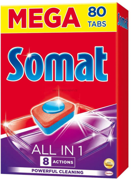 SOMAT tablety do myčky All in One, 80 ks