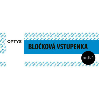 Bločková vstupenka, 100 listů