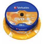 DVD-R Verbatim AZO Matt Silver 4.7GB 16x, cake box 25 ks