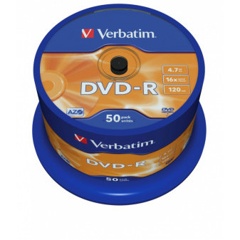 DVD-R Verbatim AZO Matt Silver 4.7GB 16x, cake box 50 ks