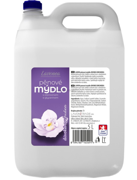 Pěnové mýdlo LAVONEA, 5 l, divoká orchidea